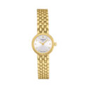 Tissot, Lovely, Quartz Women's Watch Tissot, Lovely with a 19.5mm stainless steel and yellow gold PVD plated case featuring a silver dial.