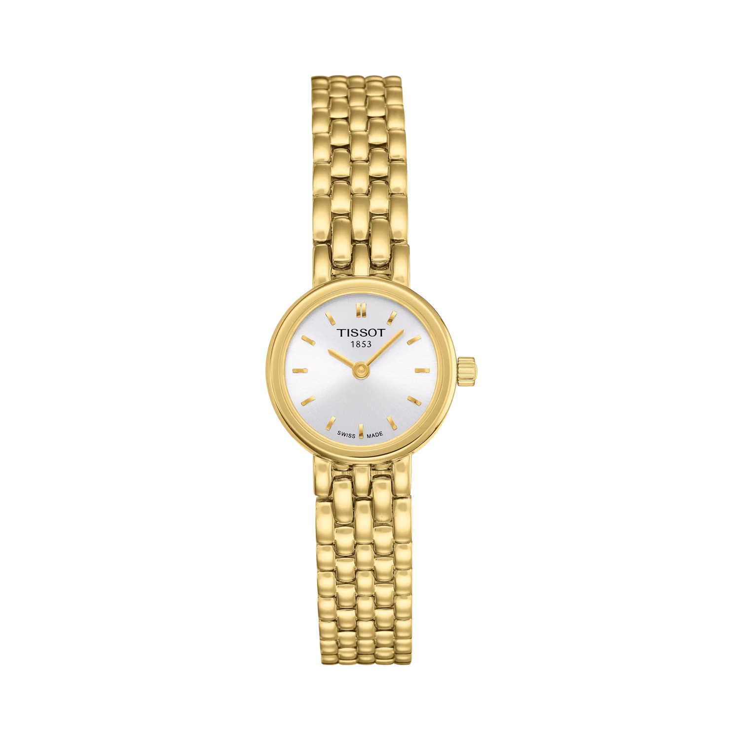 Tissot, Lovely, Quartz Women's Watch Tissot, Lovely with a 19.5mm stainless steel and yellow gold PVD plated case featuring a silver dial.