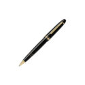 Montblanc, Meisterstück LeGrand Rollerball Pen A Montblanc, Meisterstück LeGrand Gold-coated rollerball pen. The cap and barrel are crafted in black precious resin featuring the iconic white Montblanc emblem inlaid in the cap top.