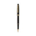 Montblanc, Meisterstück Gold-Coated Classique Rollerball A Montblanc, Meisterstück Gold-Coated Classique Rollerball pen crafted in black precious resin with gold coated fittings featuring the white star emblem.
