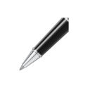 A Montblanc, Meisterstück Platinum-Coated Classique Rollerball pen crafted in black precious resin with platinum coated rings, clip and an inlaid white Montblanc emblem.