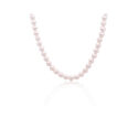 A white akoya cultured pearl necklace.