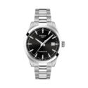 Tissot, Gentleman Black Dial, Automatic Men's Watch Tissot, Gentleman with a 38mm stainless steel case and bracelet strap featuring a date function and a black dial.