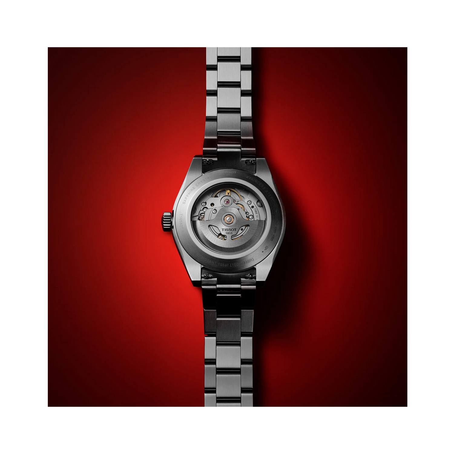 Tissot, Gentleman Black Dial, Automatic Men's Watch Tissot, Gentleman with a 38mm stainless steel case and bracelet strap featuring a date function and a black dial.