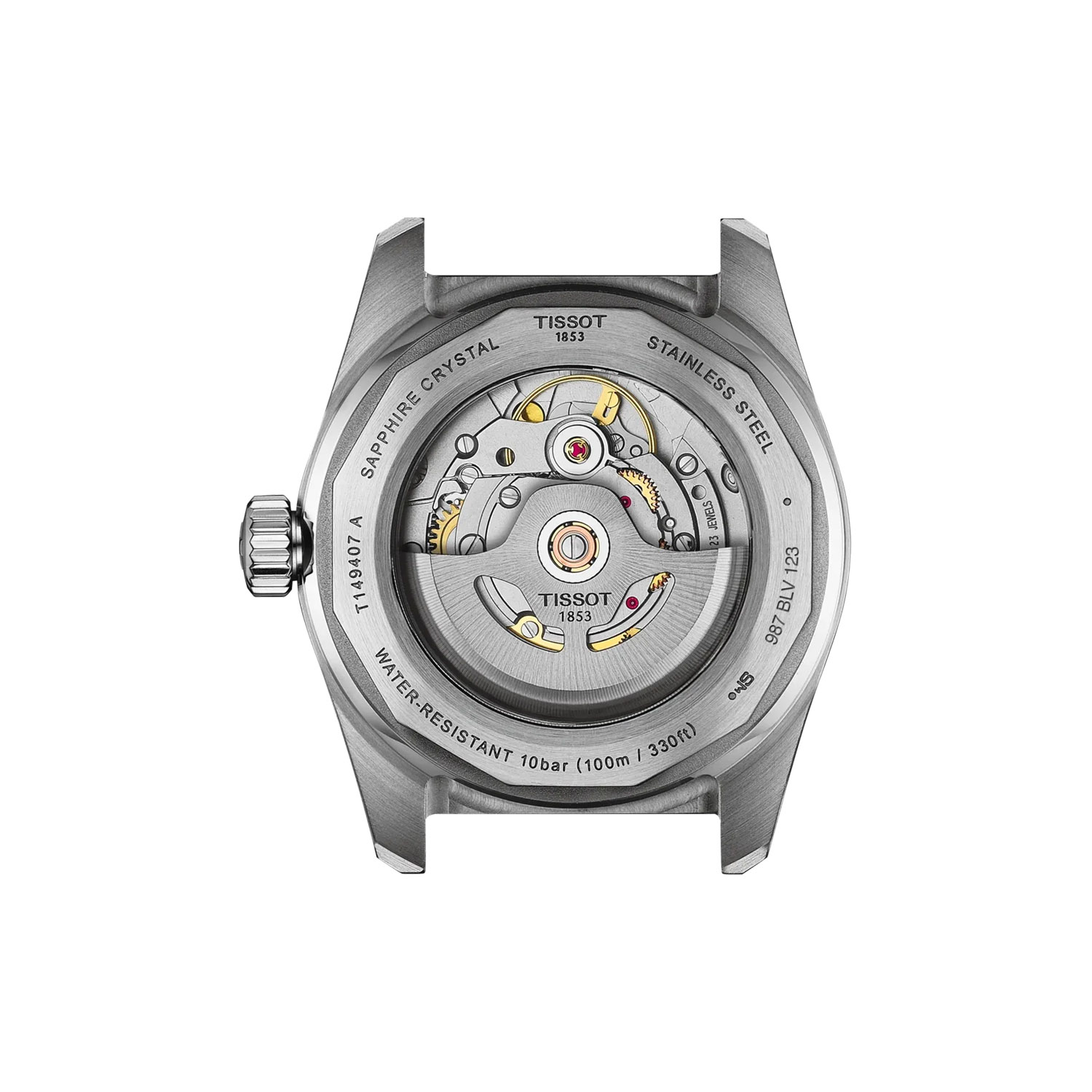 Tissot, PR516 with a 38mm stainless steel case and bracelet strap featuring a date function and a white dial with a black bezel.