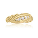 An 18ct yellow gold old late Victorian/ Edwardian five stone diamond ring.