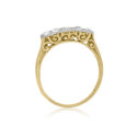18ct Yellow Gold & Platinum Old Brilliant Cut Five Stone Diamond Ring An early 20th century 18ct yellow gold and platinum five stone diamond ring.