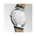 Longines, Le Grande Classique with a 38mm stainless steel case with a blue leather strap featuring a blue dial.