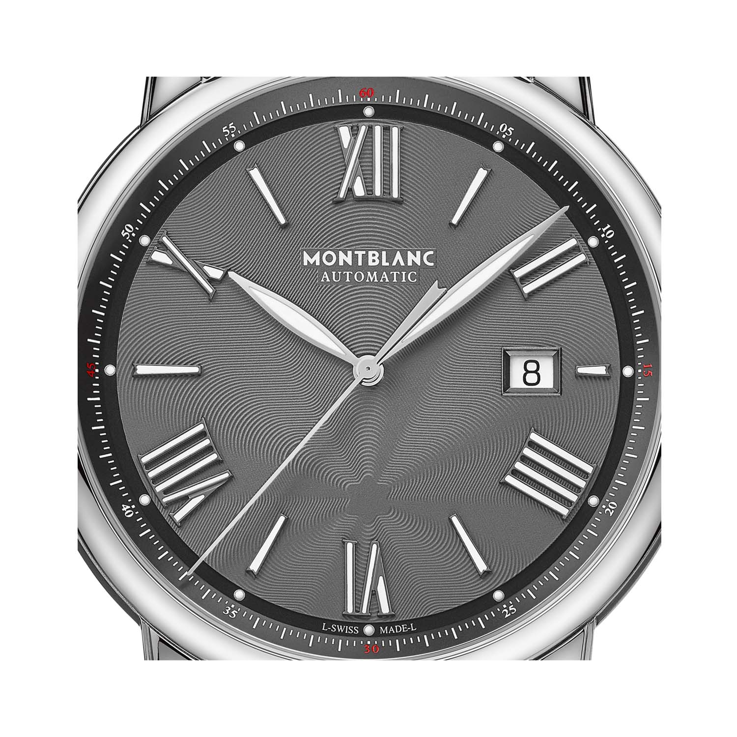 Montblanc, Star Legacy Grey 43mm, Automatic Men's Watch Montblanc, Star Legacy with a 43mm stainless steel case and bracelet strap featuring a date function and a grey patterned dial.