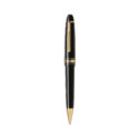 A Montblanc, Meisterstück Gold-Coated LeGrand Ballpoint pen in deep black precious resin with gold coated details featuring the white Montblanc star emblem.