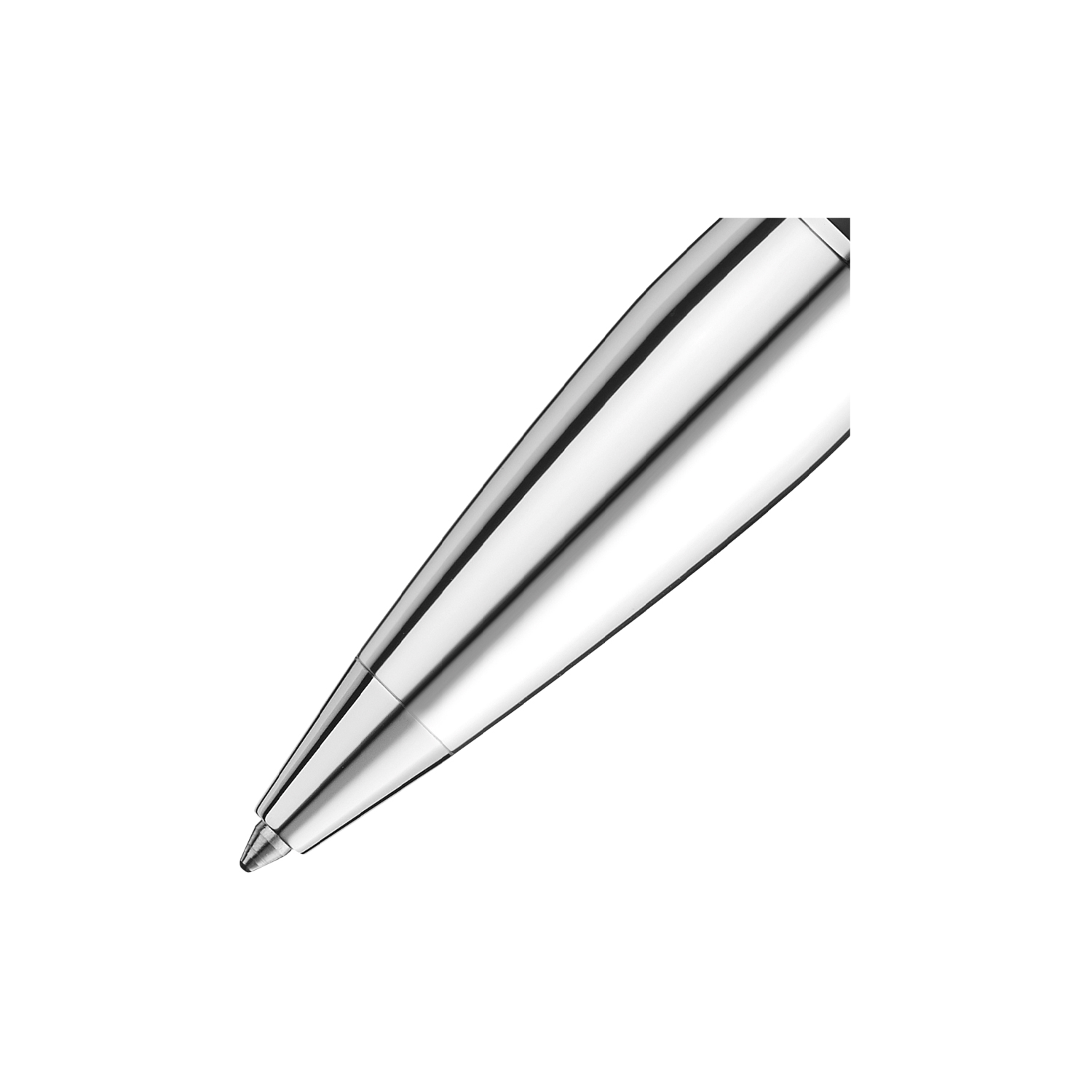 A Montblanc, StarWalker Doué Ballpoint pen crafted in black precious resin with platinum coated fittings, featuring a blue translucent dome beneath the Montblanc emblem.
