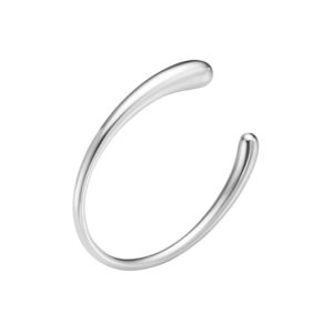 A medium sized, polished sterling silver open bangle from Georg Jensen's Mercy collection.