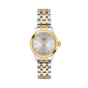 Tissot, Classic Dream Silver Two-Tone, Quartz Women's Watch Tissot, Classic Dream with a 28mm stainless steel and yellow gold PVD coated case and bracelet strap featuring a date function and a silver dial.