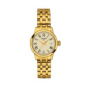 Tissot, Classic Dream Ivory Dial, Quartz 28mm Women's Watch Tissot, Classic Dream with a 28mm stainless steel yellow gold PVD coated case and bracelet strap featuring a date function and an ivory coloured dial.