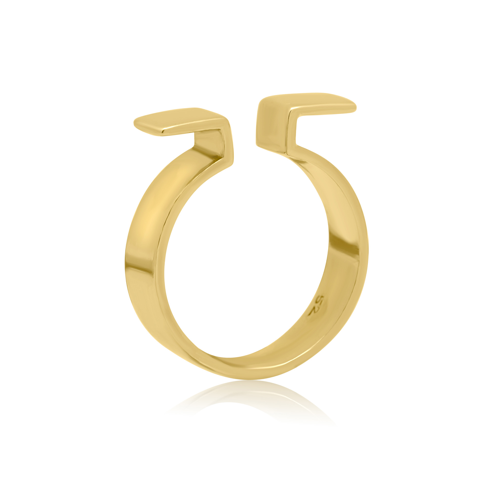 18ct Yellow Gold Pierre Cardin Ring An 18ct yellow Pierre Cardin sprung ring with a polished finish and an open design.
