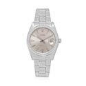 A vintage Rolex, Oyster Date Precision with a 34mm stainless steel case and oyster bracelet featuring a date function and a silver dial. Date of manufacture, 1974.