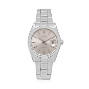 A vintage Rolex, Oyster Date Precision with a 34mm stainless steel case and oyster bracelet featuring a date function and a silver dial. Date of manufacture, 1974.