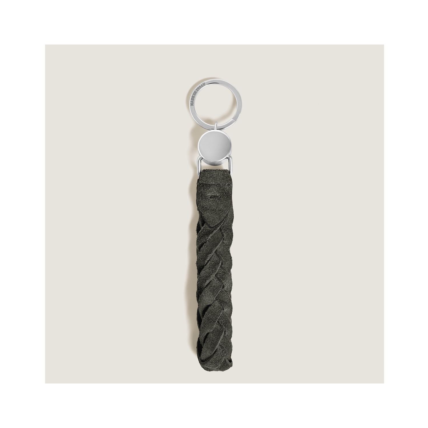 Montblanc, Suede Green Loop Key Holder Montblanc, Suede loop key holder crafted from green coloured suede leather braided into a loop to keep your essentials safe and close at hand.