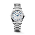 Longines, Master Collection with a 30mm stainless steel case and bracelet strap featuring a date function and a silver 'barleycorn' dial.