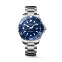 Longines, HydroConquest with a 42mm stainless steel case and bracelet strap featuring a date function and a blue dial with a blue bezel.