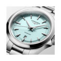 Longines, Conquest Mint Blue, Quartz Women's Watch Longines, Conquest with a 30mm stainless steel case and bracelet strap featuring a date function with a mint blue sandblasted dial.