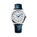Longines, Master Collection with a 39mm stainless steel case and bracelet strap featuring a date function and a silver 'barleycorn' patterned dial.