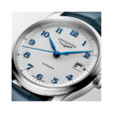 Longines, Master Collection with a 39mm stainless steel case and bracelet strap featuring a date function and a silver 'barleycorn' patterned dial.