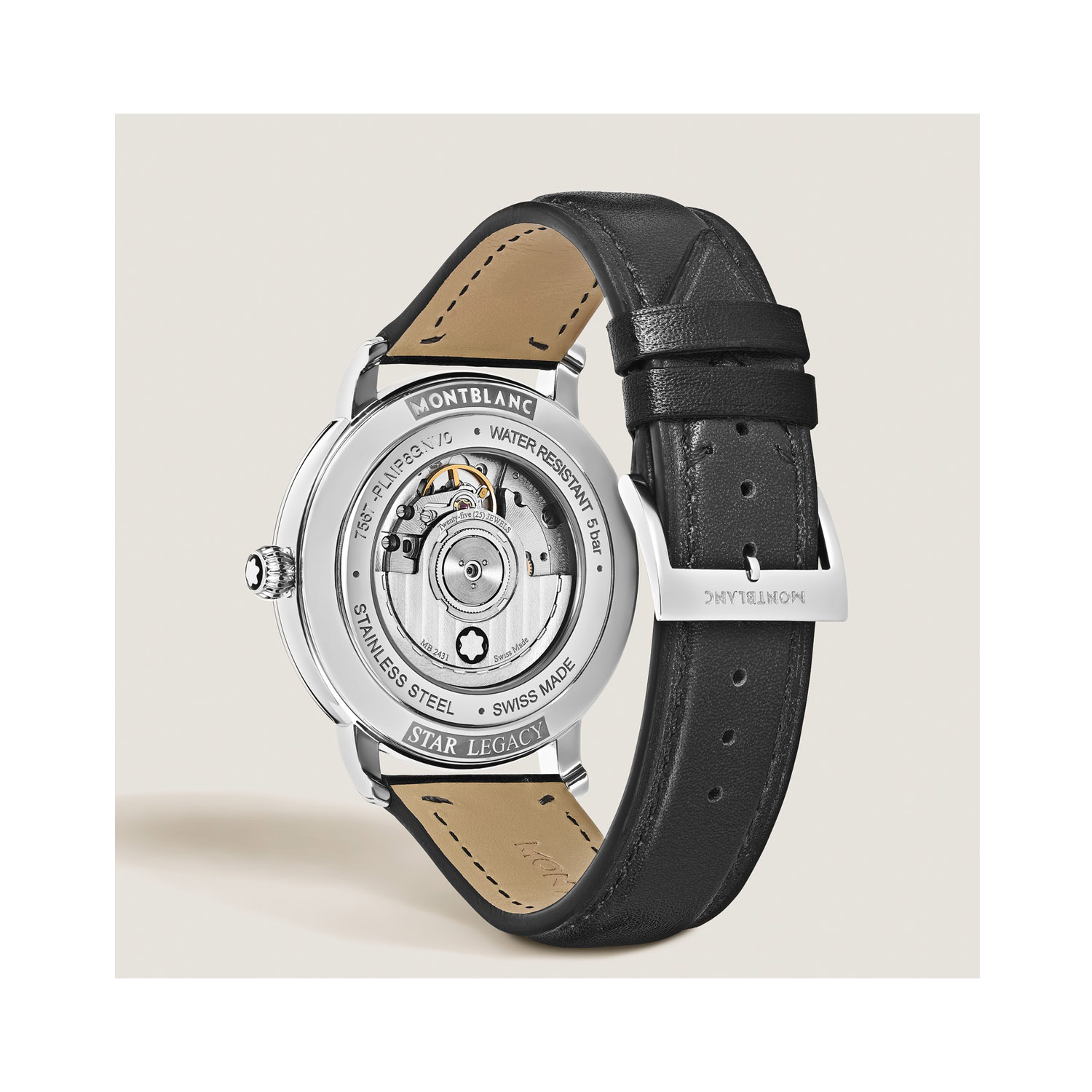 Montblanc, Star Legacy Moonphase, Automatic Men's Watch Montblanc, Star Legacy with a 42mm stainless steel case and a grey leather strap featuring a moonphase on an anthracite sfumato dial.