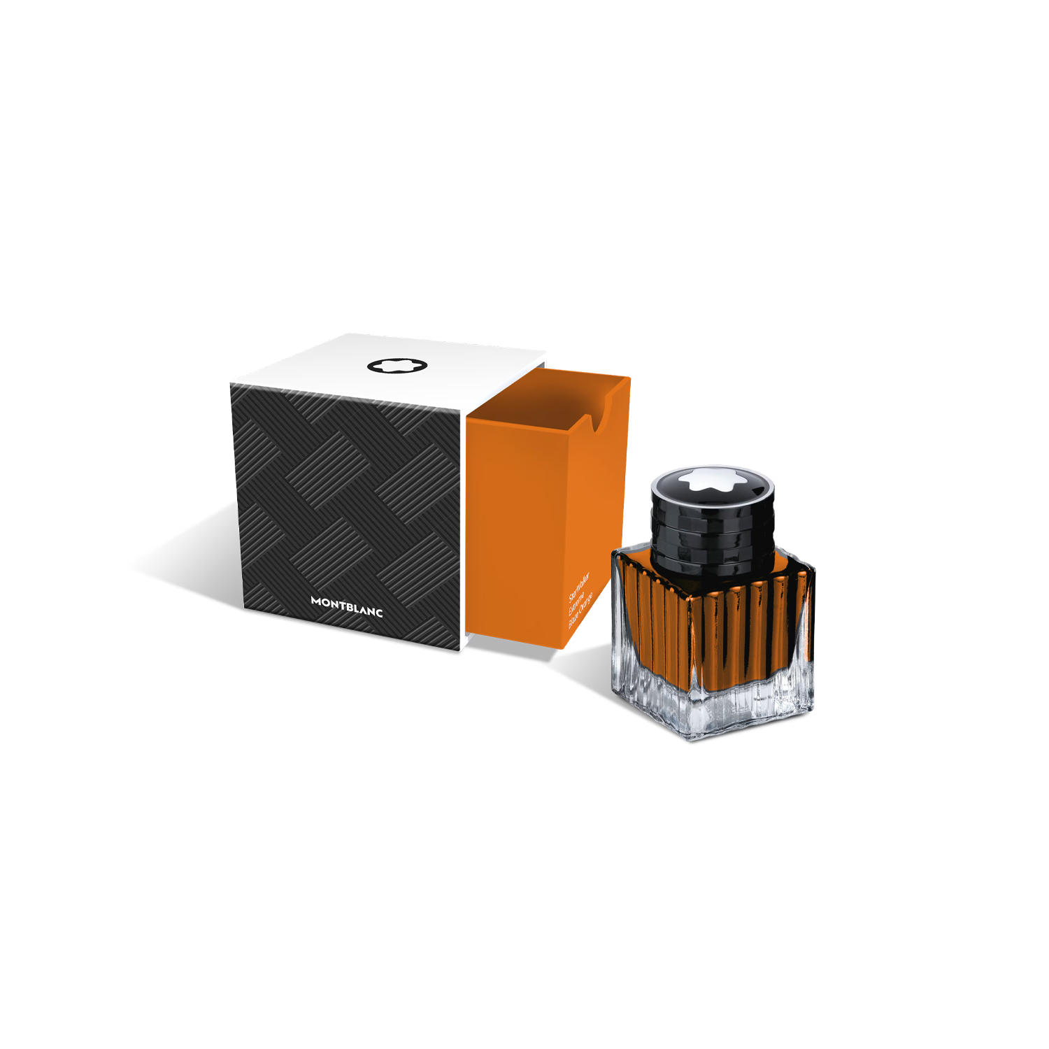 Montblanc Ink Bottle StarWalker Extreme with 50ml of blaize orange coloured ink.