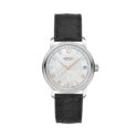 Montblanc, Tradition Mother of Pearl, Automatic Women's Watch Montblanc, Tradition with a 32mm stainless steel case and black leather strap featuring a date function and mother of pearl dial.