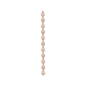 New rose gold diamond set bracelet, length.
