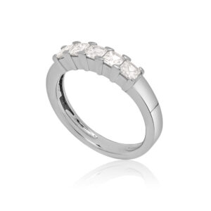 Platinum Half-Eternity Diamond Ring