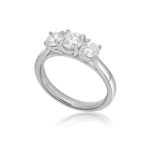 Platinum 3-Stone Diamond Ring