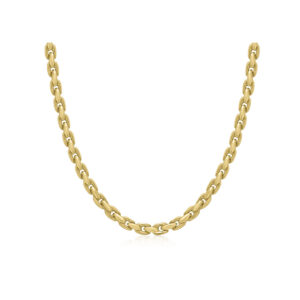 9CT Yellow Gold Tight Oval link Necklet