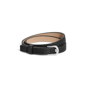 Montblanc Black Leather Adjustable Bracelet